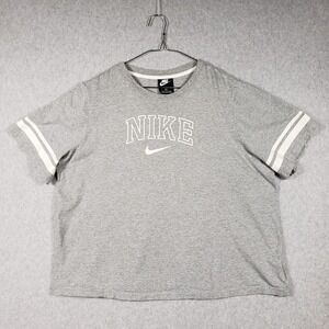 Nike Gray T Shirt 1X Athleisure Sportswear Graphic Tee Plus Sz Comfy Streatwear